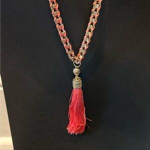 BCBG TASSEL PENDANT NECKLACE